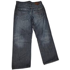 Ekcò Men's Baggy Fit 100% Cotton Faded Denim Jeans Size 36 Measurements 36Wx32L